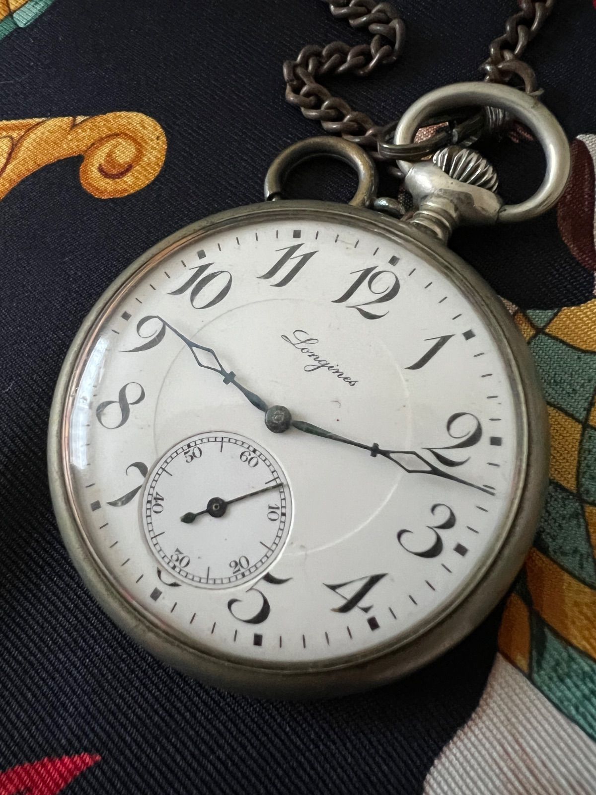 美品 整備済 LORIE Recta 懐中時計 手巻き スモセコ アンティーク フレコ FRECO 懐中時計 手巻き スモセコ 白文字盤 ローマン インカ