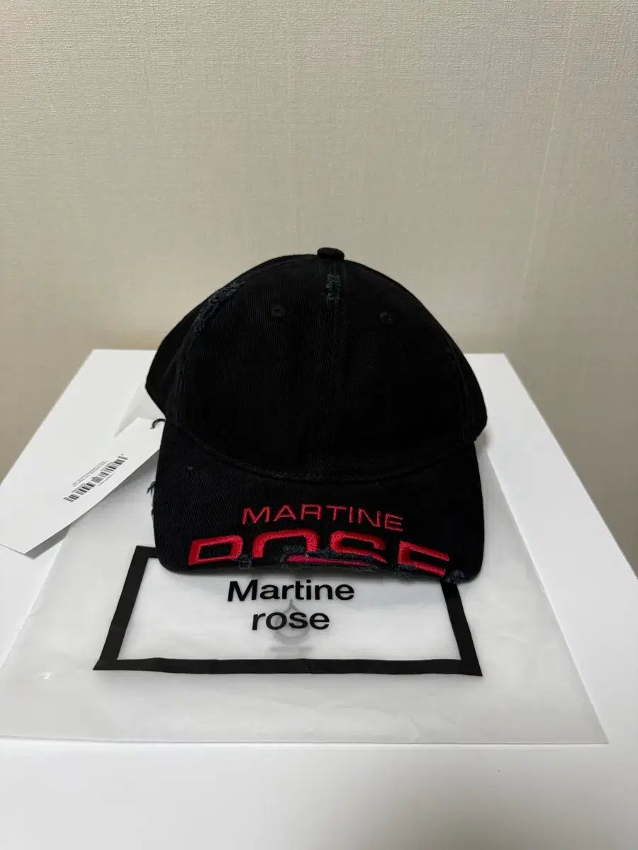 Martine rose ディストレスト ロゴ ベースボール キャップ 帽子 - メルカリ