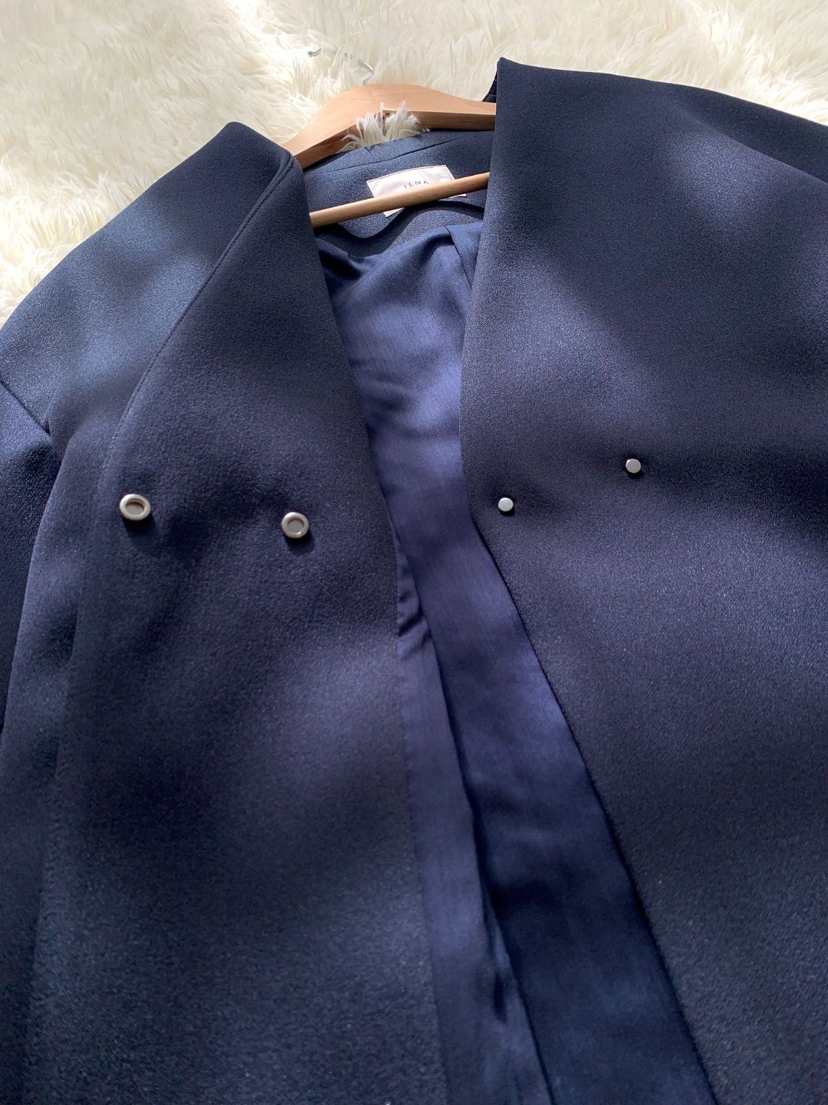 IENA 公式 ネイビー ロングコート サイズ 36 トレンチロングコート