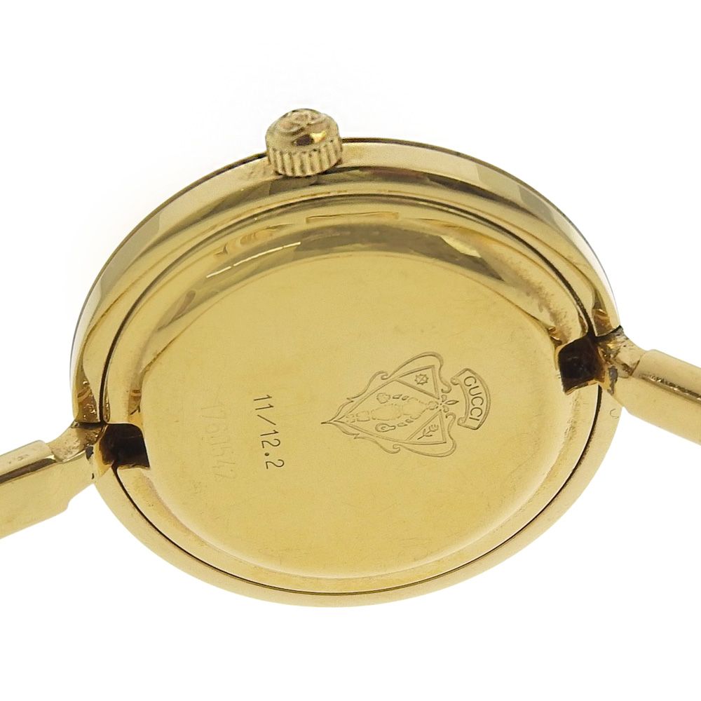 GUCCI】グッチ チェンジベゼル 11/12.2 金メッキ クオーツ アナログ