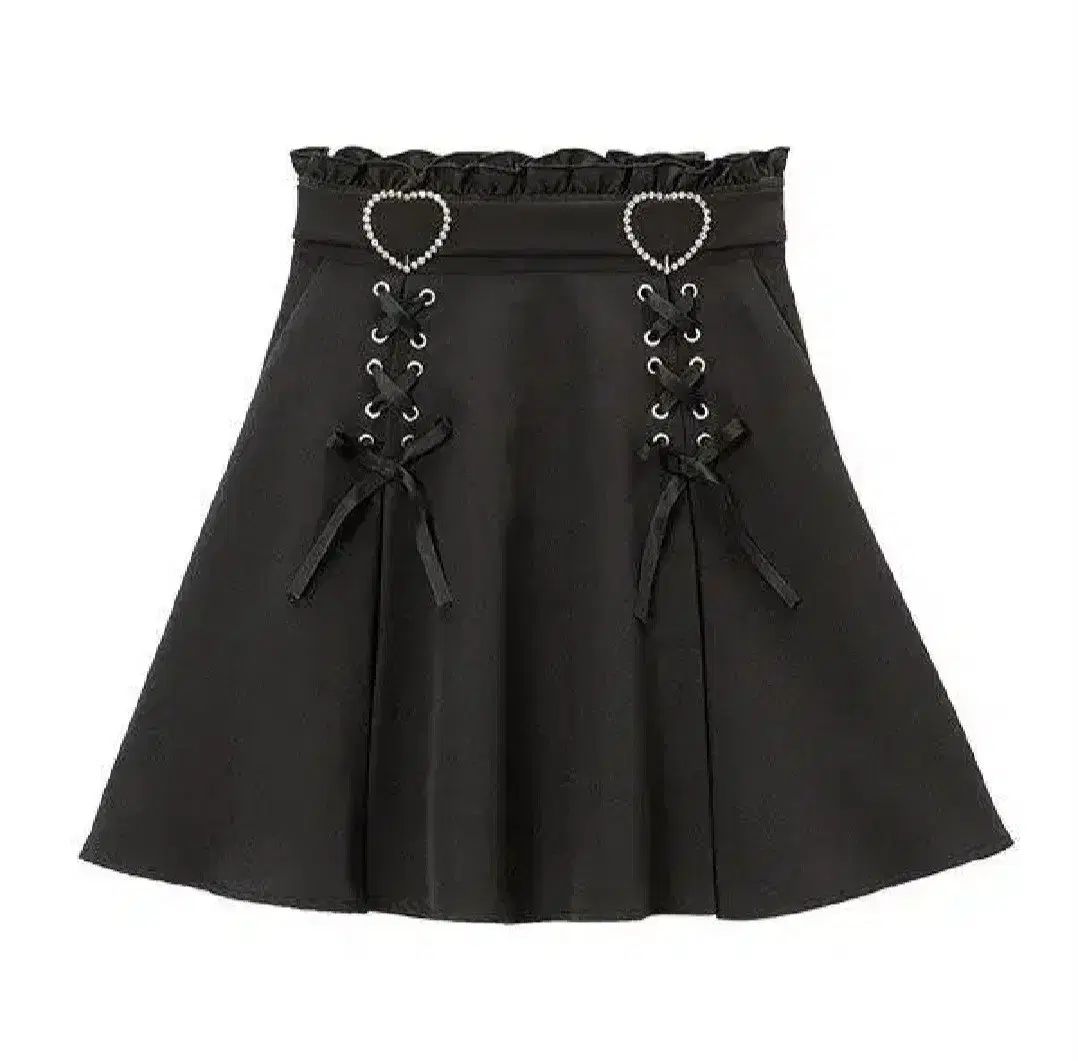 ディアマイラブ ハート バックル ブラウス スカート セット 量産型 ブルーグレー