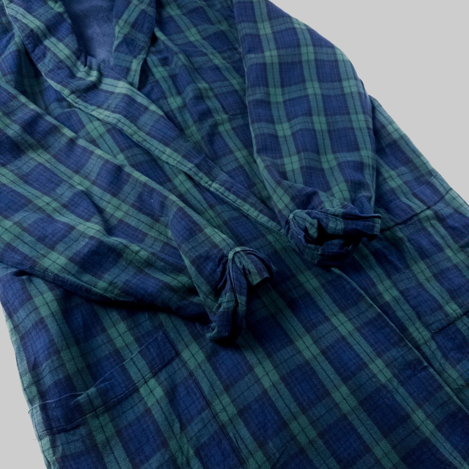 US Vintage L.L.Bean コットン タータンチェック ブラックウォッチ 裏 