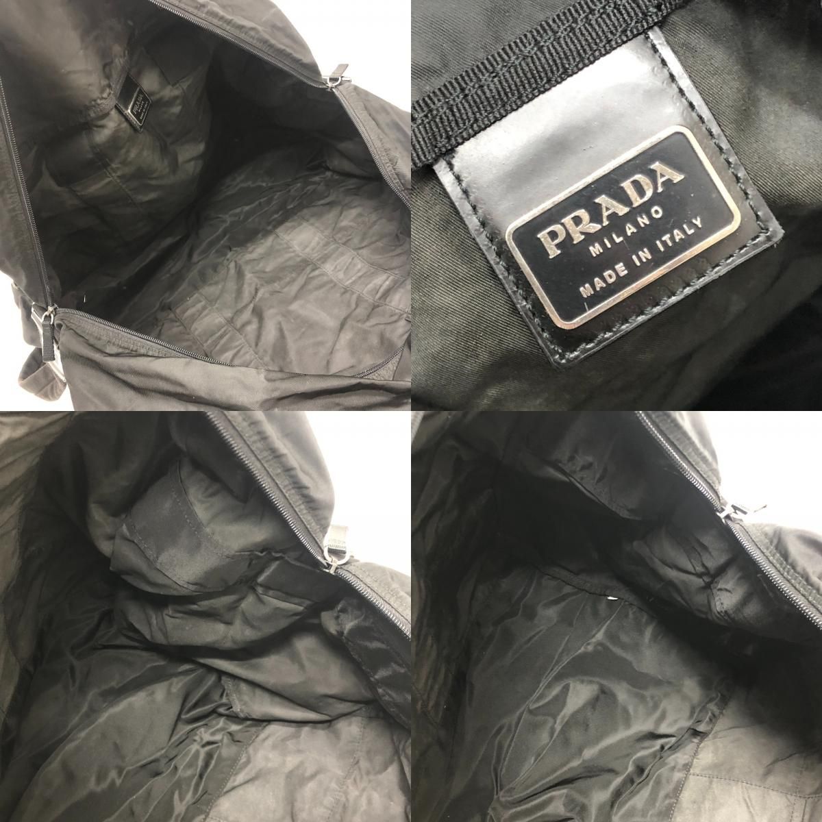  PRADA プラダ ボストンバッグ トライアングルプレート ナイロン ブラック ボストンバッグ 旅行用バッグ バッグ