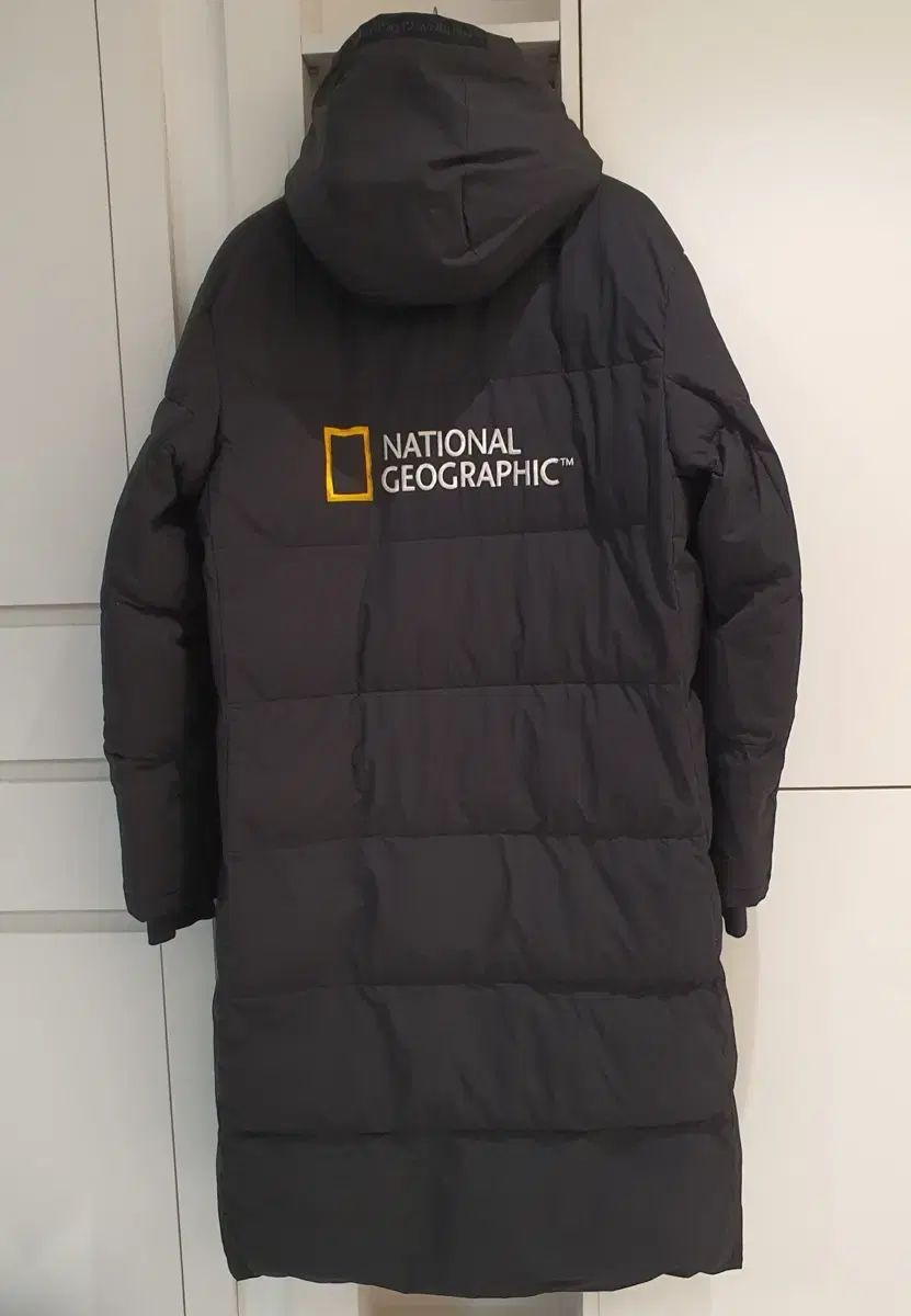 ナショナルジオグラフィック　ダウンジャケット　メンズL　ブラック黒 ナショナルジオグラフィック ダウンジャケット ロング丈 ダウン