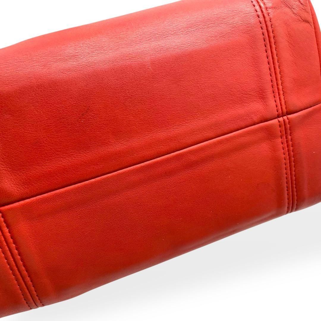 極美品　希少　オールドコーチ　マルチポーチ　グラブタンレザー　赤　レッド 極美品 希少 オールドコーチ マルチポーチ グラブタンレザー 赤 レッド