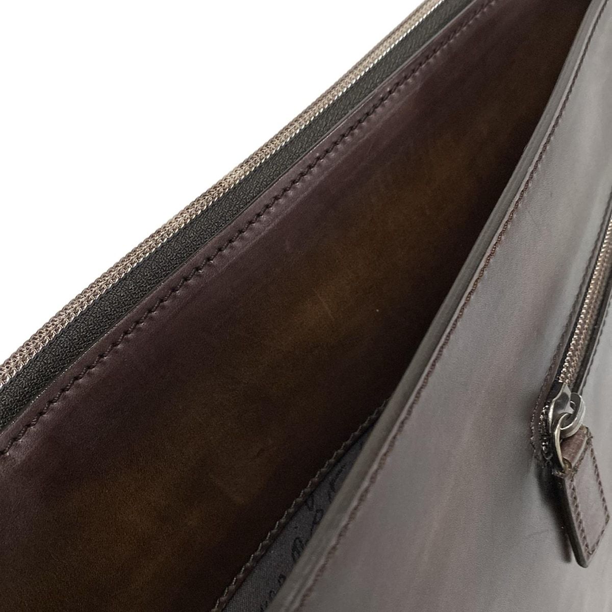  berluti ベルルッティ クラッチバッグ ダークブラウン ポケット多数 レザー クラッチバッグ バッグ