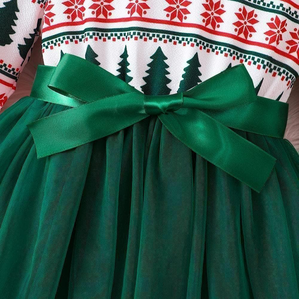 即納】クリスマス 女の子ドレス D 110cm 120cm 130cm ワンピース北欧 