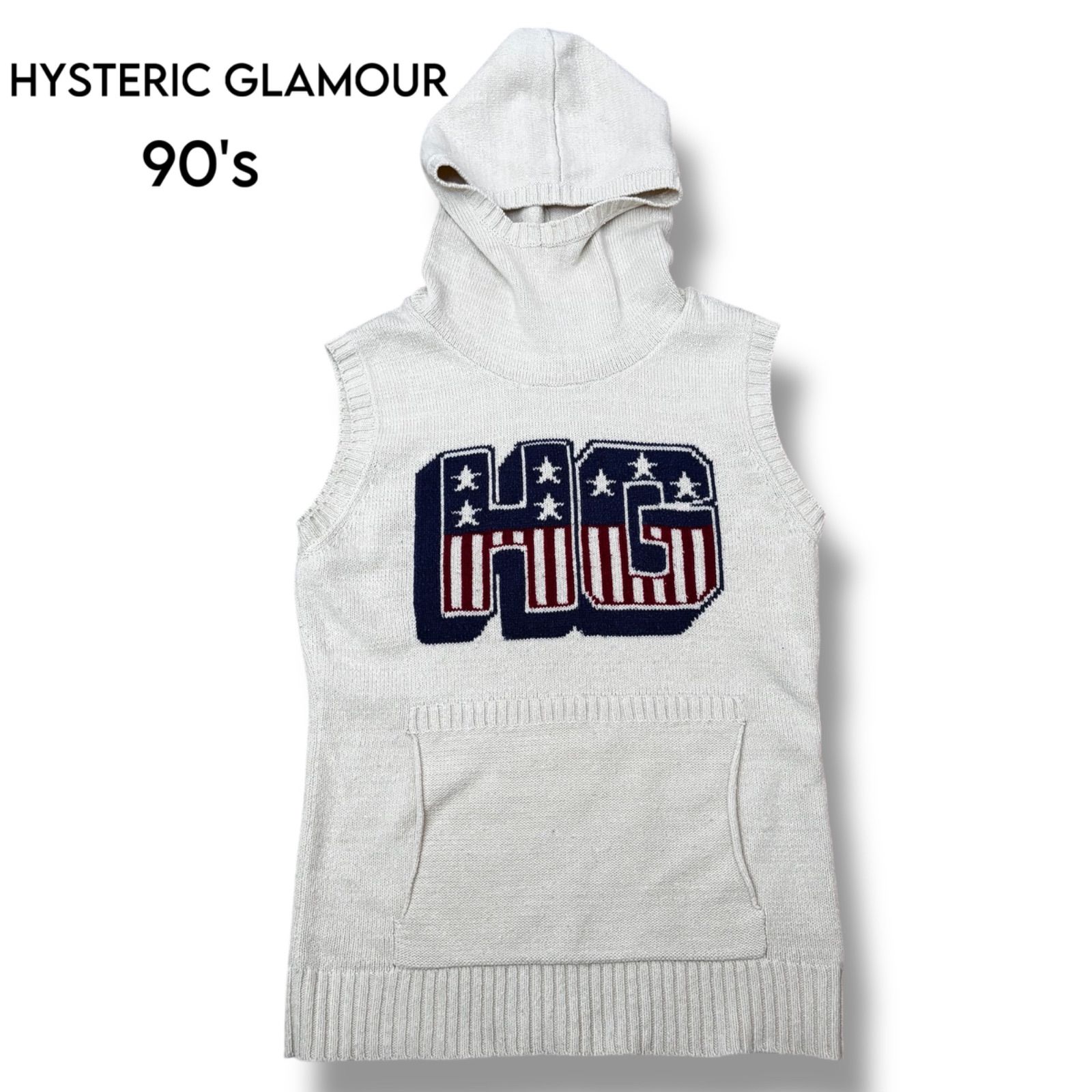 HYSTERIC GLAMOUR】90's ノースリーブパーカー - メルカリ