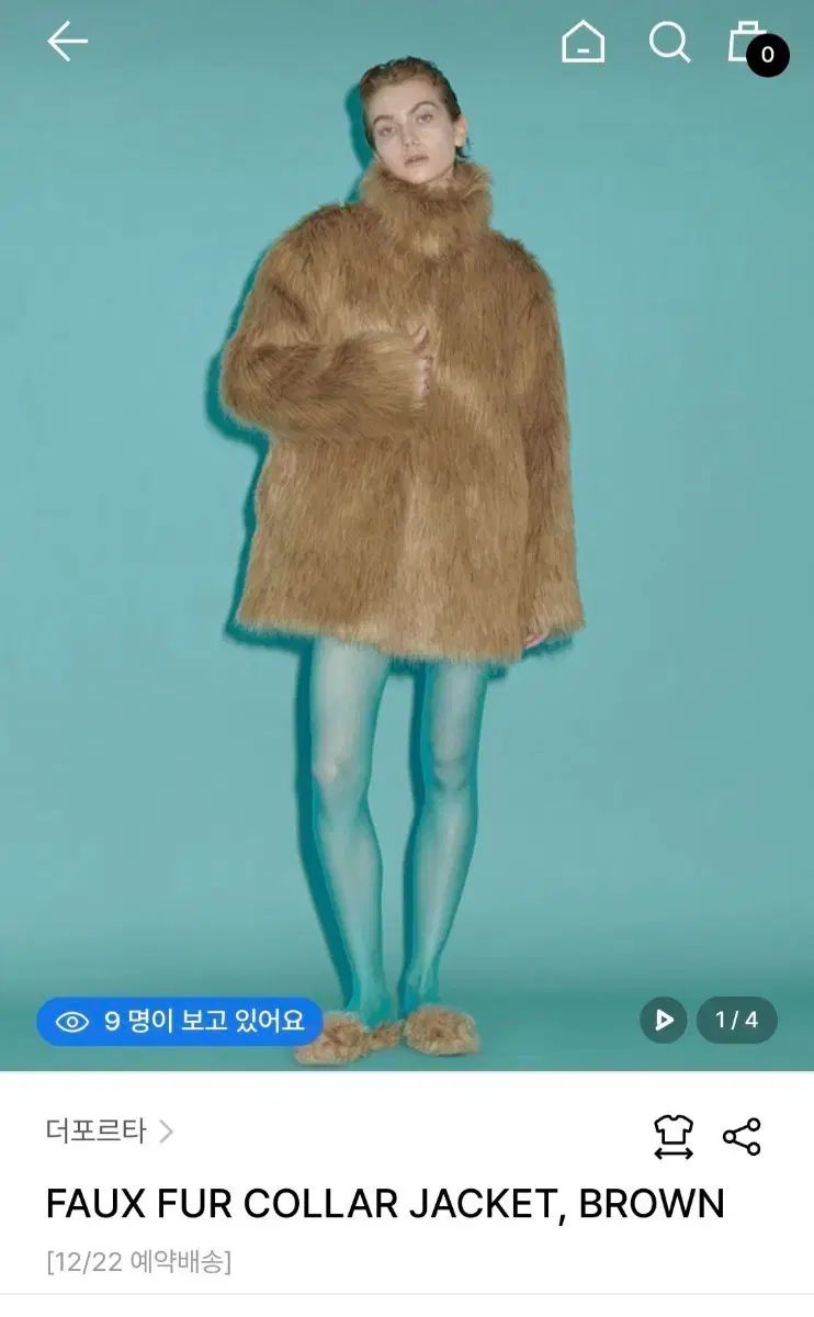 더포르타 이시안 ファージャケット FAUX FUR COLLAR JACKET