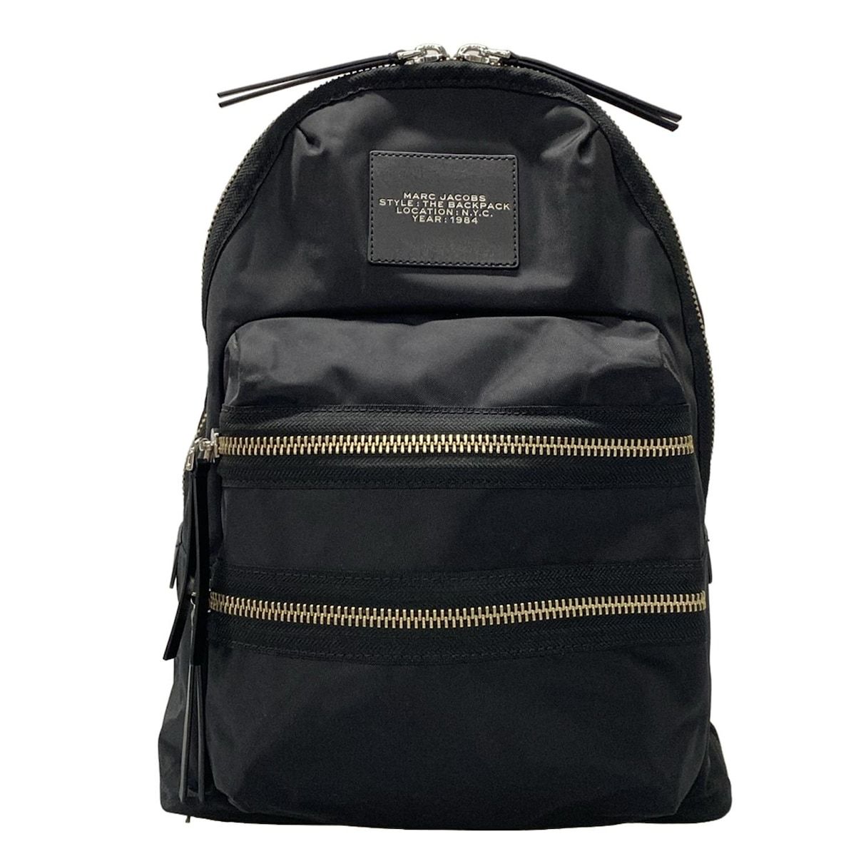 MARC JACOBS マークジェイコブス ワンショルダーバッグ ザ バイカー ナイロン バックパック ラージ 黒 レザー