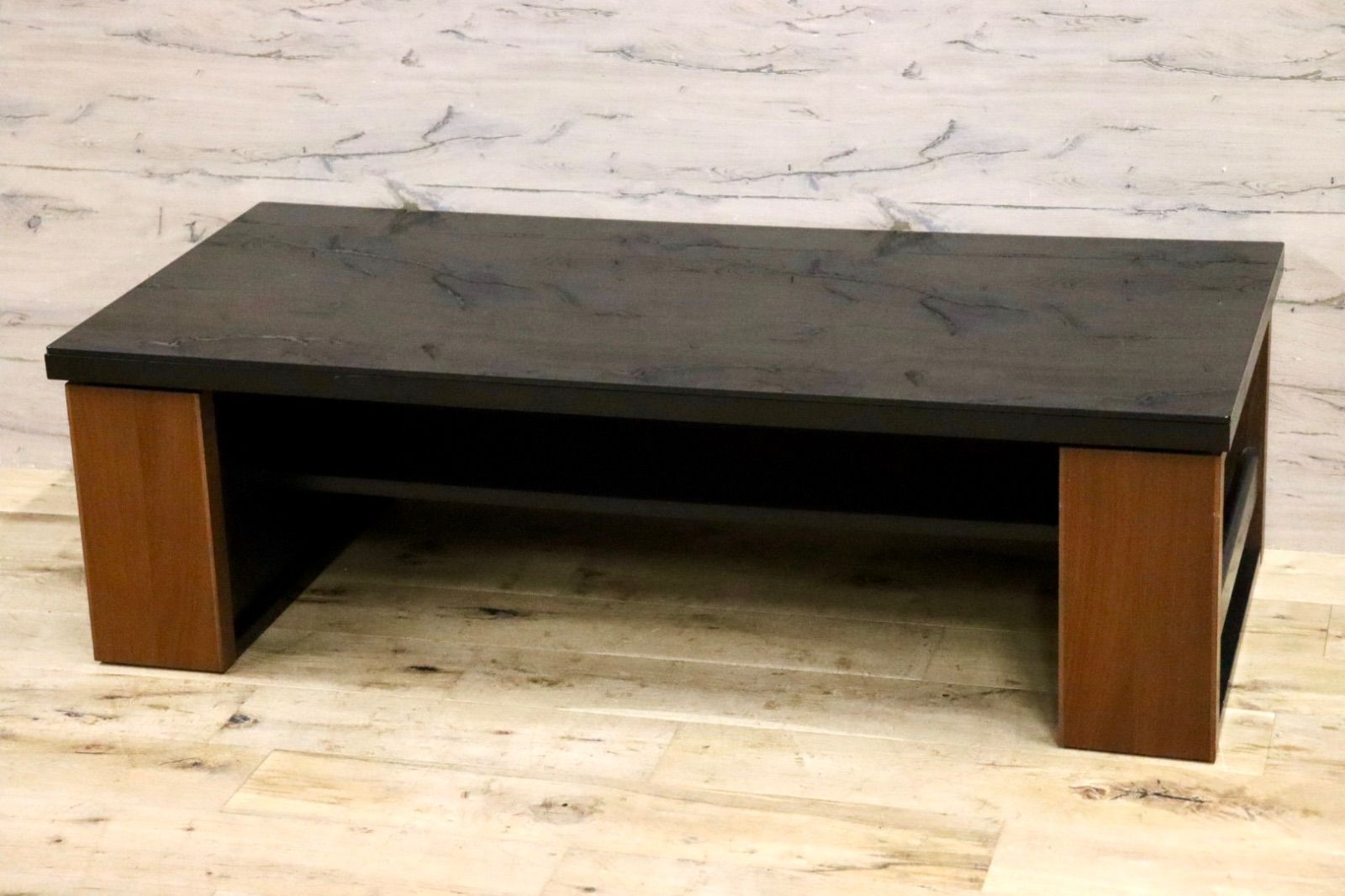 Meuble モーブル ノヴェル リビングテーブル センターテーブル ローテーブル ウォールナット ガラステーブル モダン 約12万