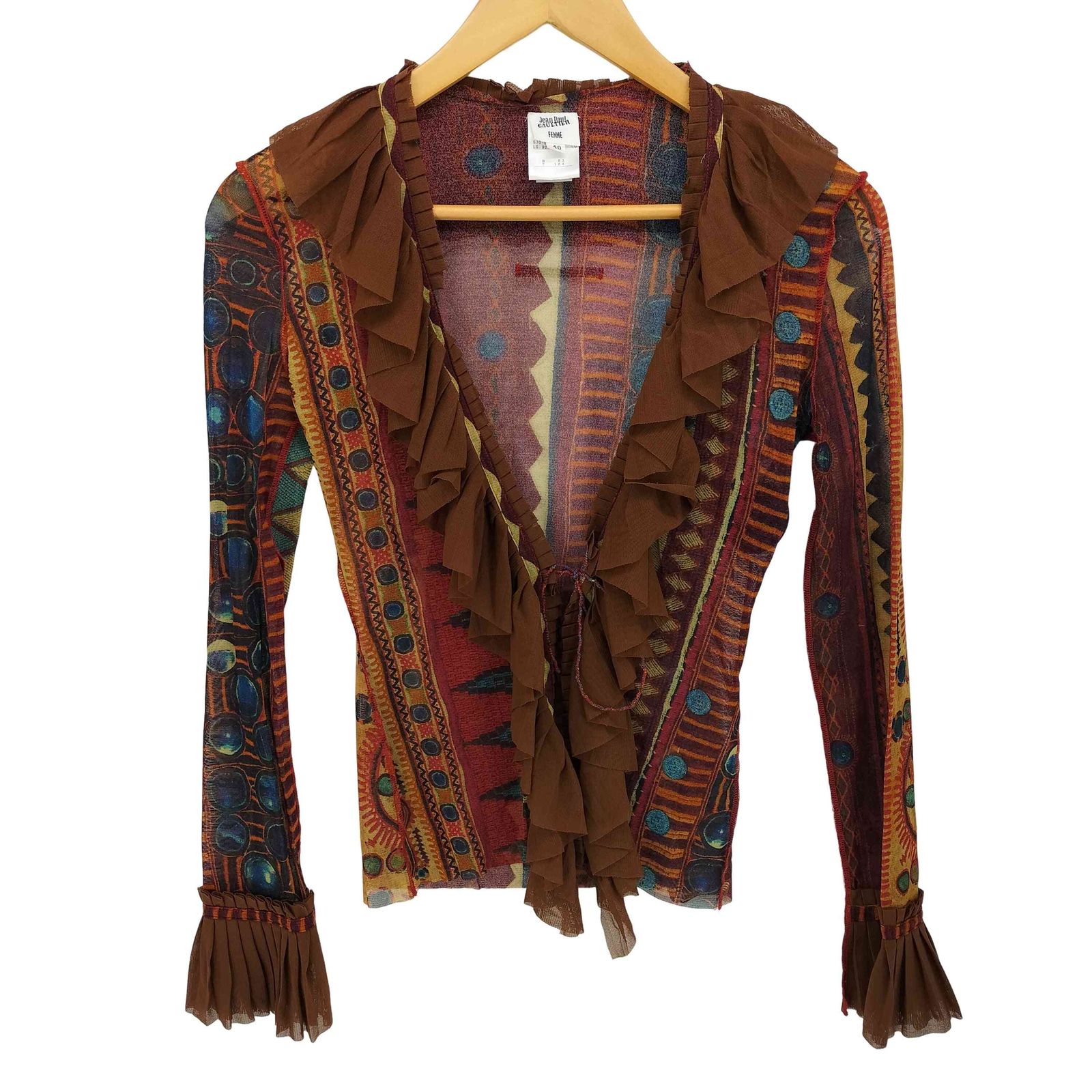 ジャンポールゴルチエフェム Jean Paul GAULTIER FEMME 民族柄 フリル