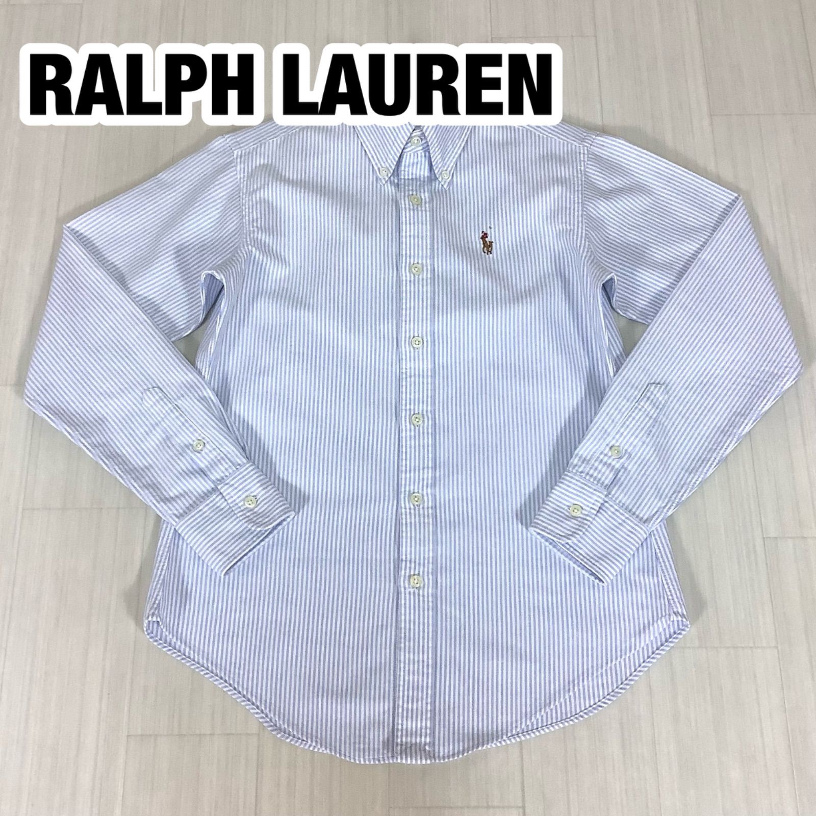 良品】RALPH LAUREN ラルフローレン 長袖 ボタンダウンシャツ ブラウス 