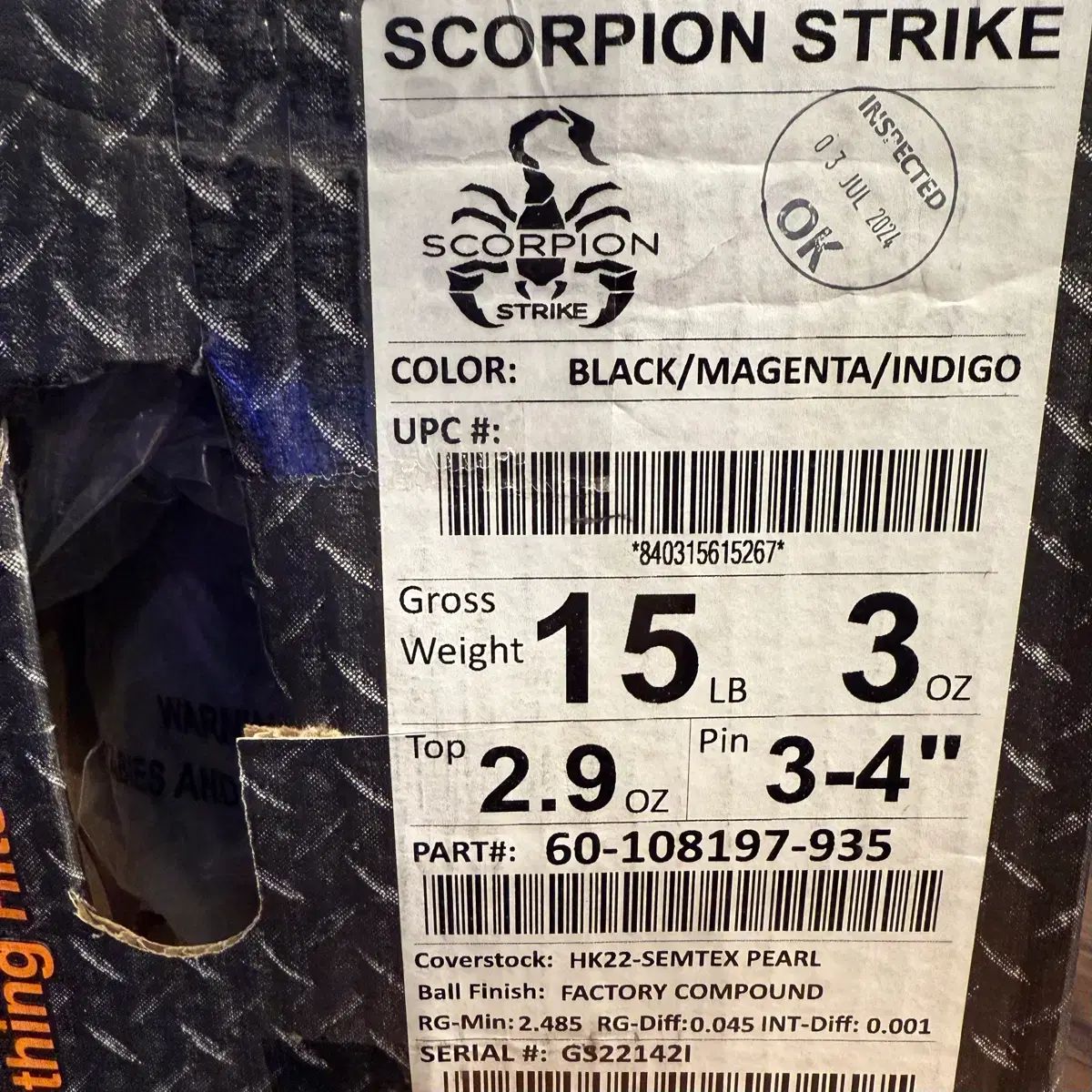 black widow（ブラックウィドウ） ゴーストパール 15p 両手で アース