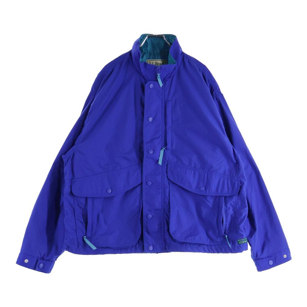 L.L.Bean (エルエルビーン) 80s 4175-5060 ナイロン フロントポケット ジップアップジャケット ブルー