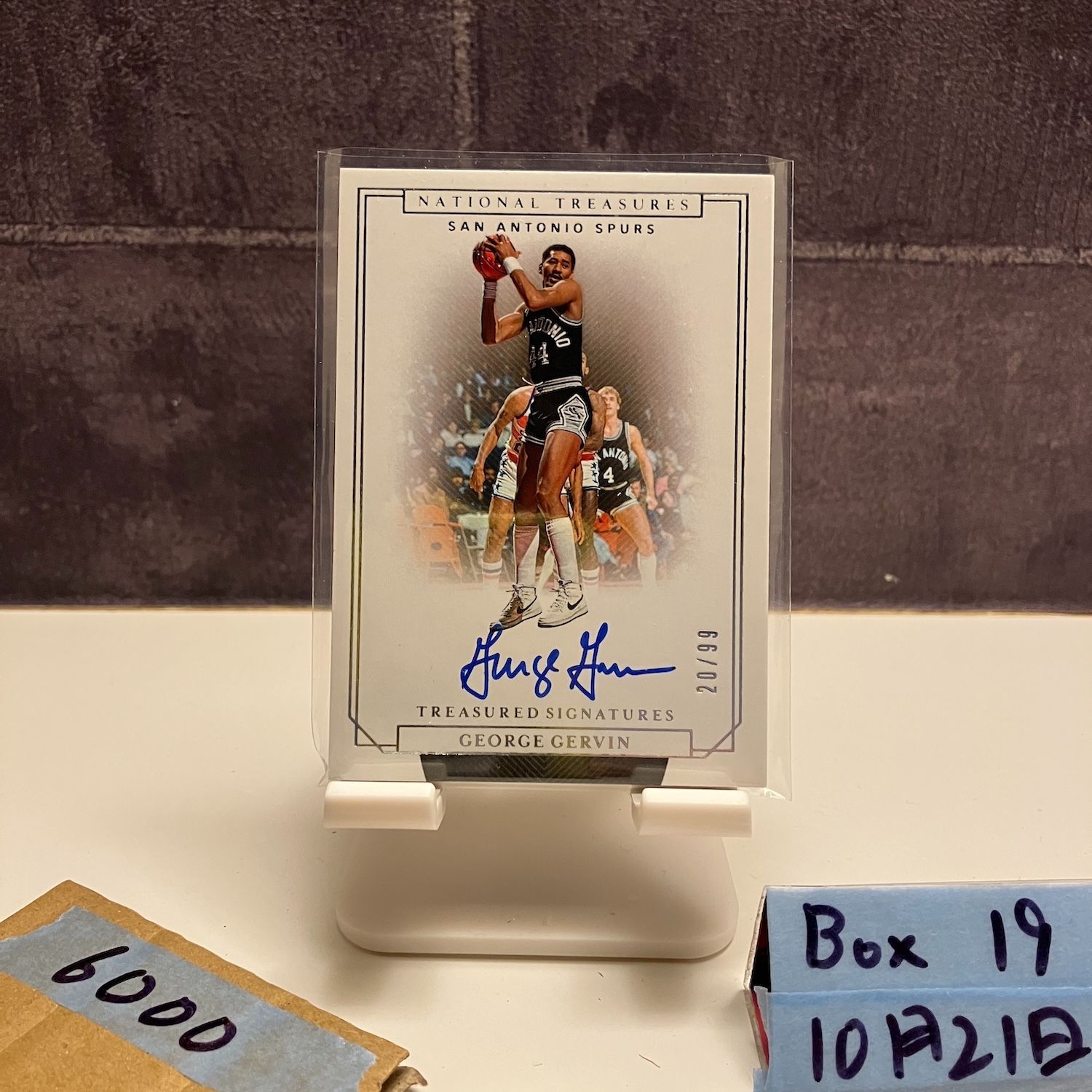 2019-20 Panini National Treasures George Gervin 20/99 直筆サイン