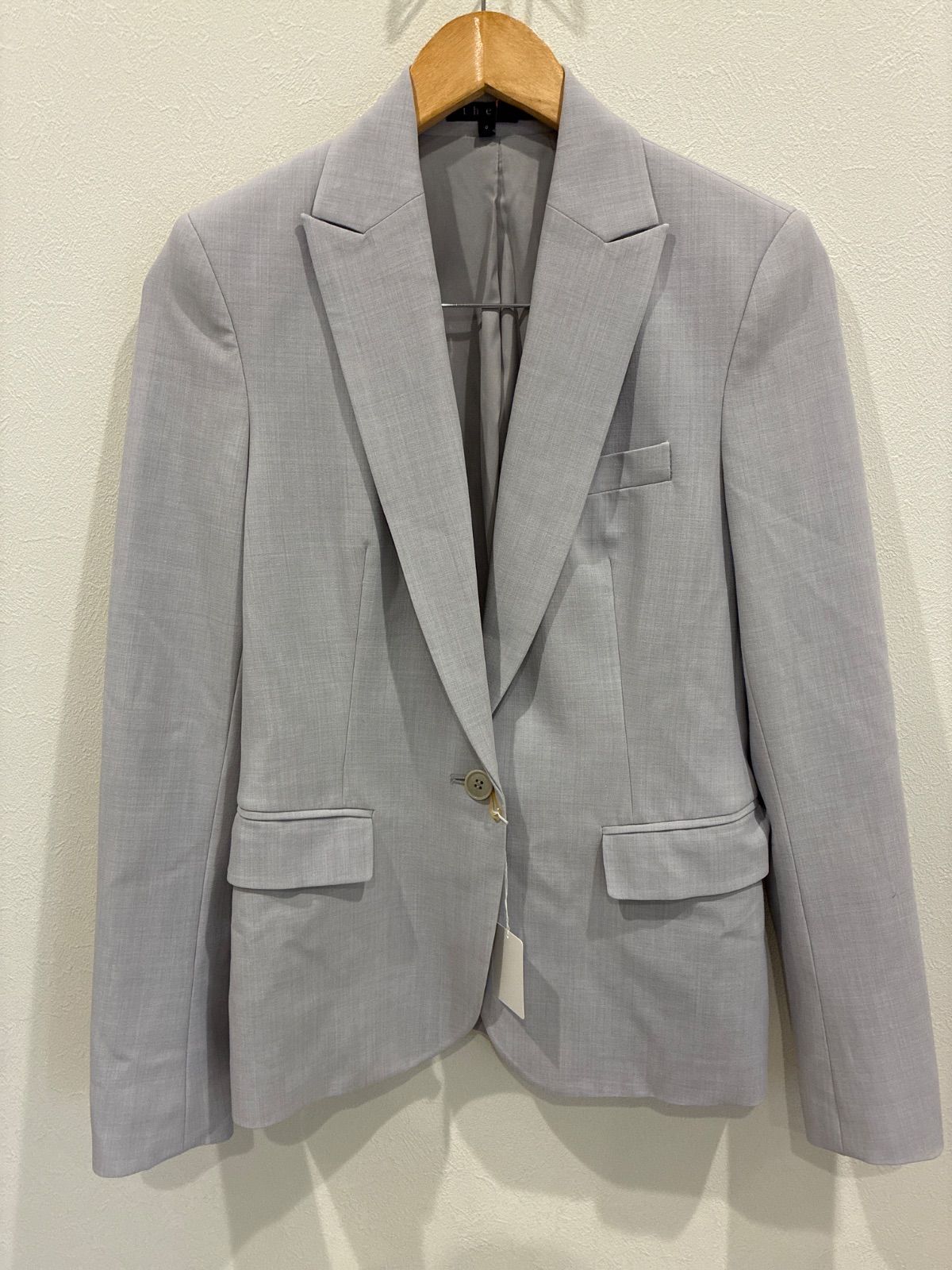 THEORY セオリー ジャケット グレー 無地 レディース ONEサイズ 毛