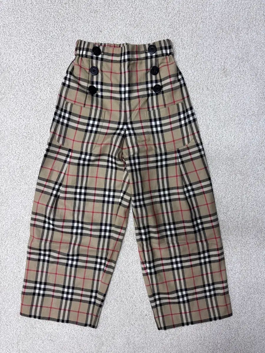 バーバリーキッズ バーバリー チルドレン チェック ウール スラックス 丸のまま パンツ ズボン 10 y 新