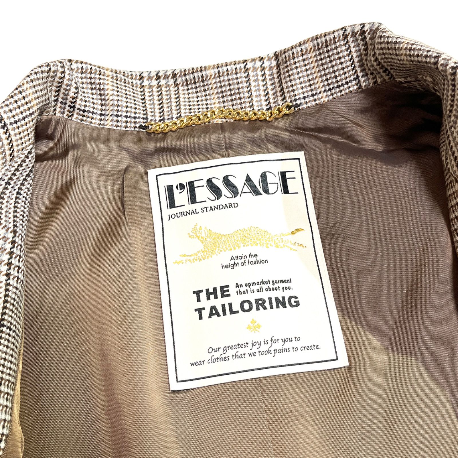 cZ54 未使用 JOURNAL STANDARD L'ESSAGE GIOLICAツイード BIG