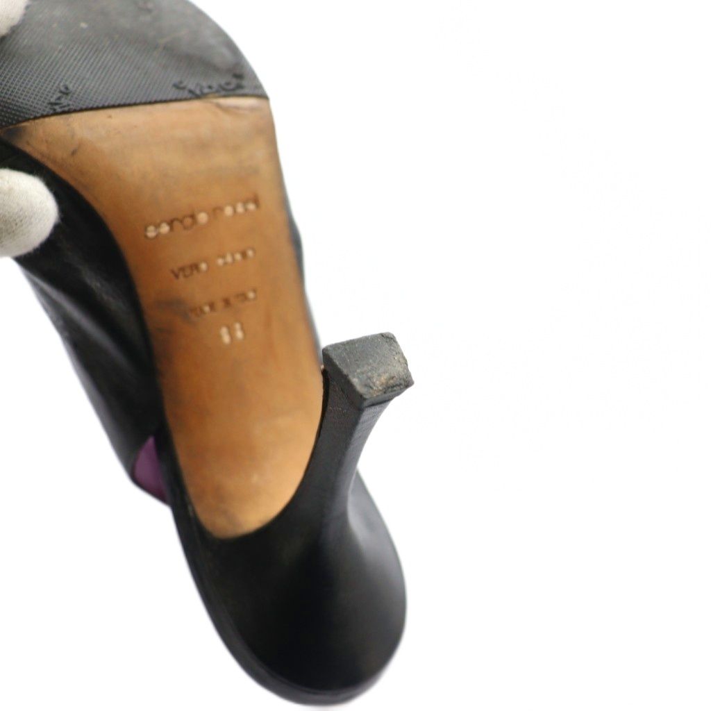 セルジオロッシ Sergio rossi パンプス 38 黒 ブラック /SS □OS