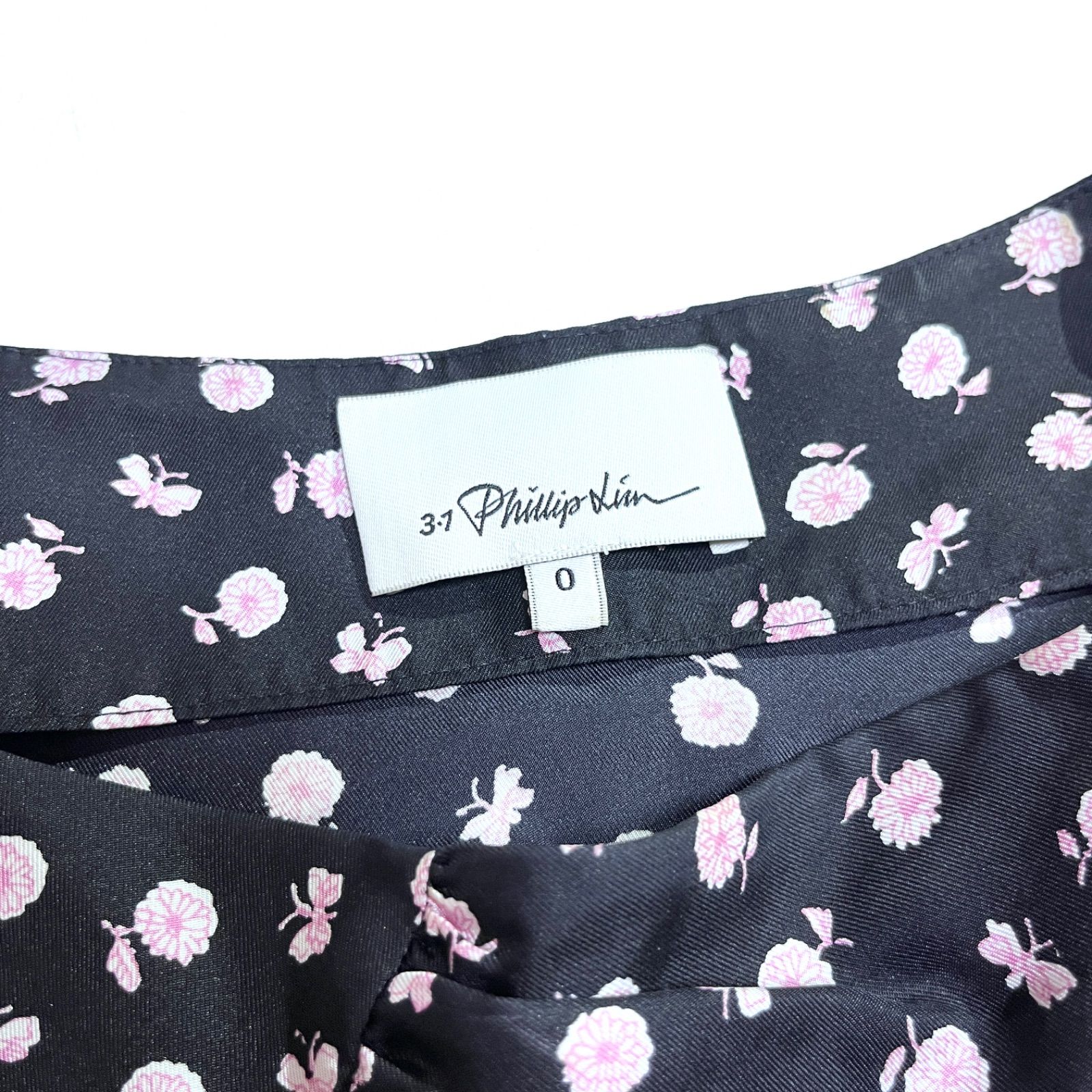 cZ52 3.1 Phillip Lim シルク100% 変形 花柄 シャツ ティアード フリル