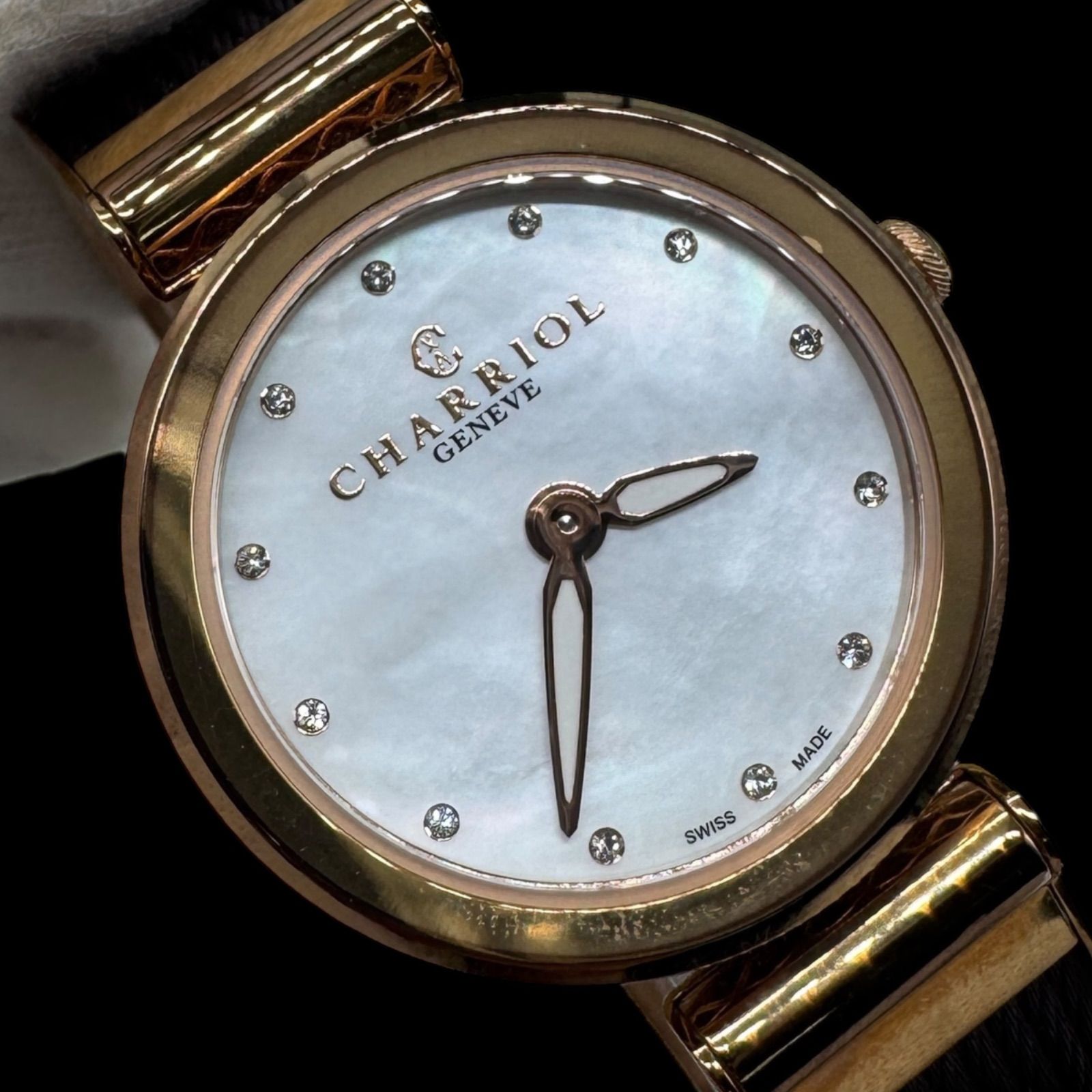 箱付き 稼働美品 CHARRIOL シャリオール フォーエバー 12Pダイヤ FE32