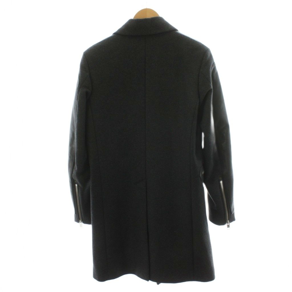 ディーゼル DIESEL チェスターコート ロング丈 ジップアップ レザー