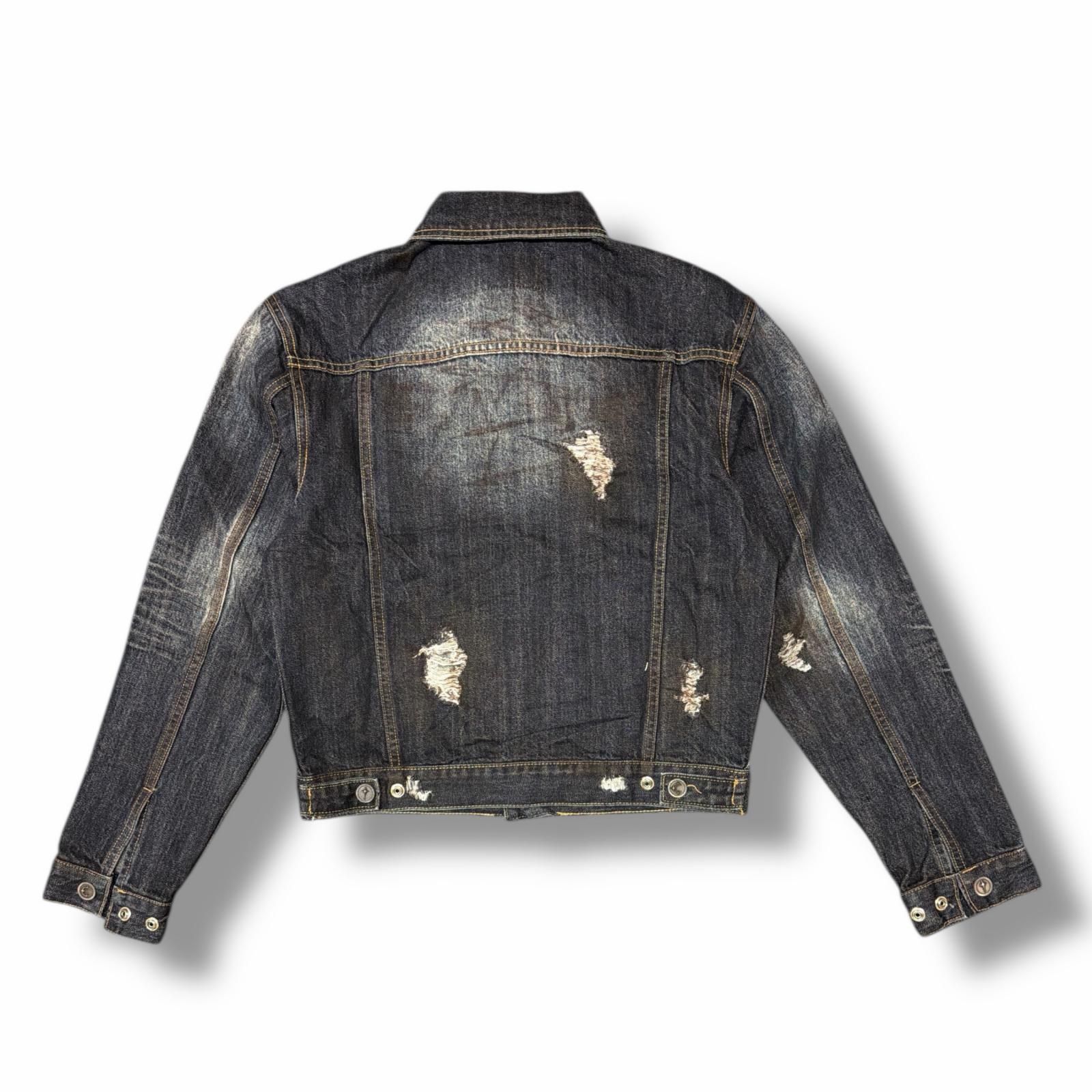未使用 THUG CLUB BURN DOWN DENIM JACKET バーンダウンデニム