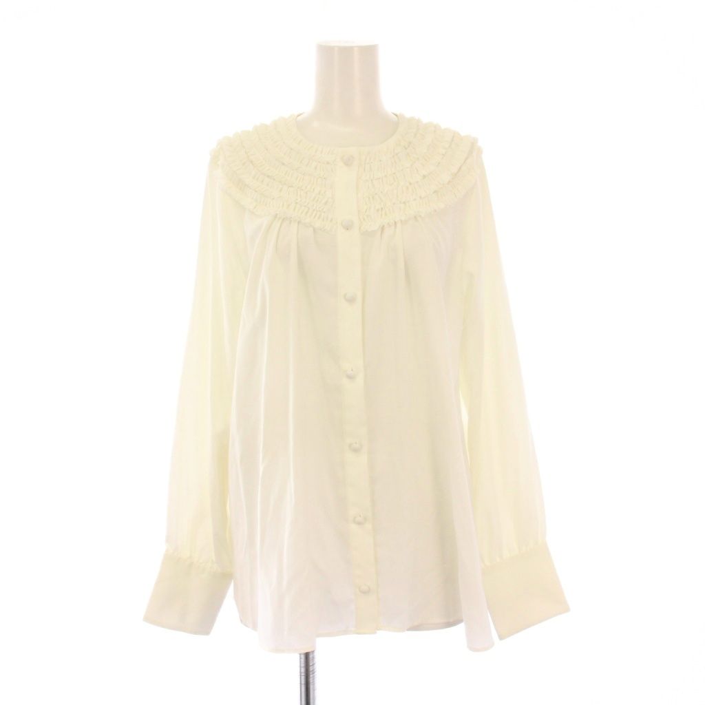 ソーノ SONO ウォッシャブルちびフリルレディブラウス シャツ 長袖