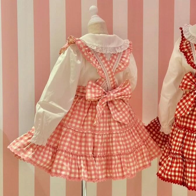 美品 シャーリーテンプル Shirley Temple ハートフリルギンガム