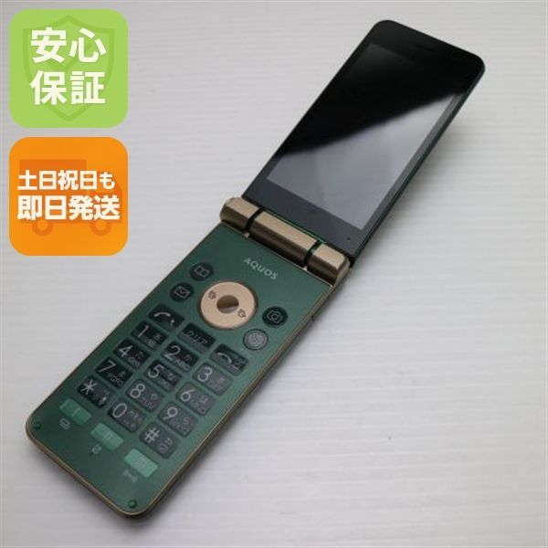 超 SHF 34 AQUOS K グリーン 白ロム ガラケー au SHARP 02000