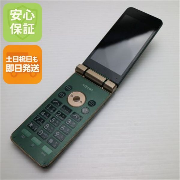 SHF 34 AQUOS K グリーン 白ロム ガラケー au SHARP 02000