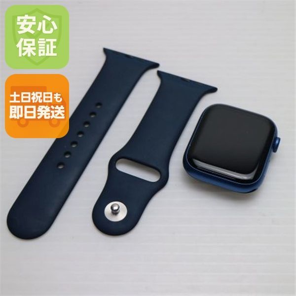 超美品 Apple Watch Series7 45mm GPS ブルー 本体 即日発送 土日祝