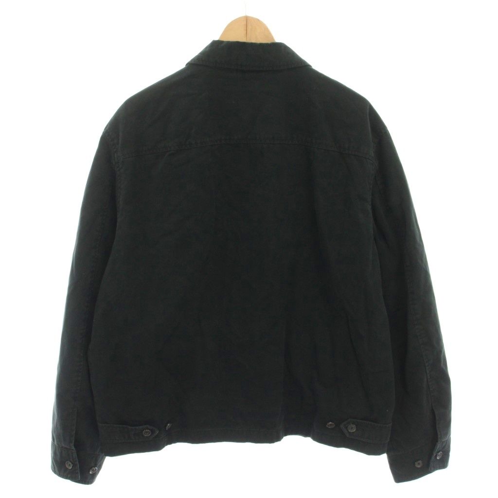 ポロ　ラルフローレン　ポニー刺繍ロゴ　ハリトンジャケット　裏地チェック　S黒 ポロ ラルフローレン ポニー刺繍ロゴ ハリトンジャケット 裏地チェック