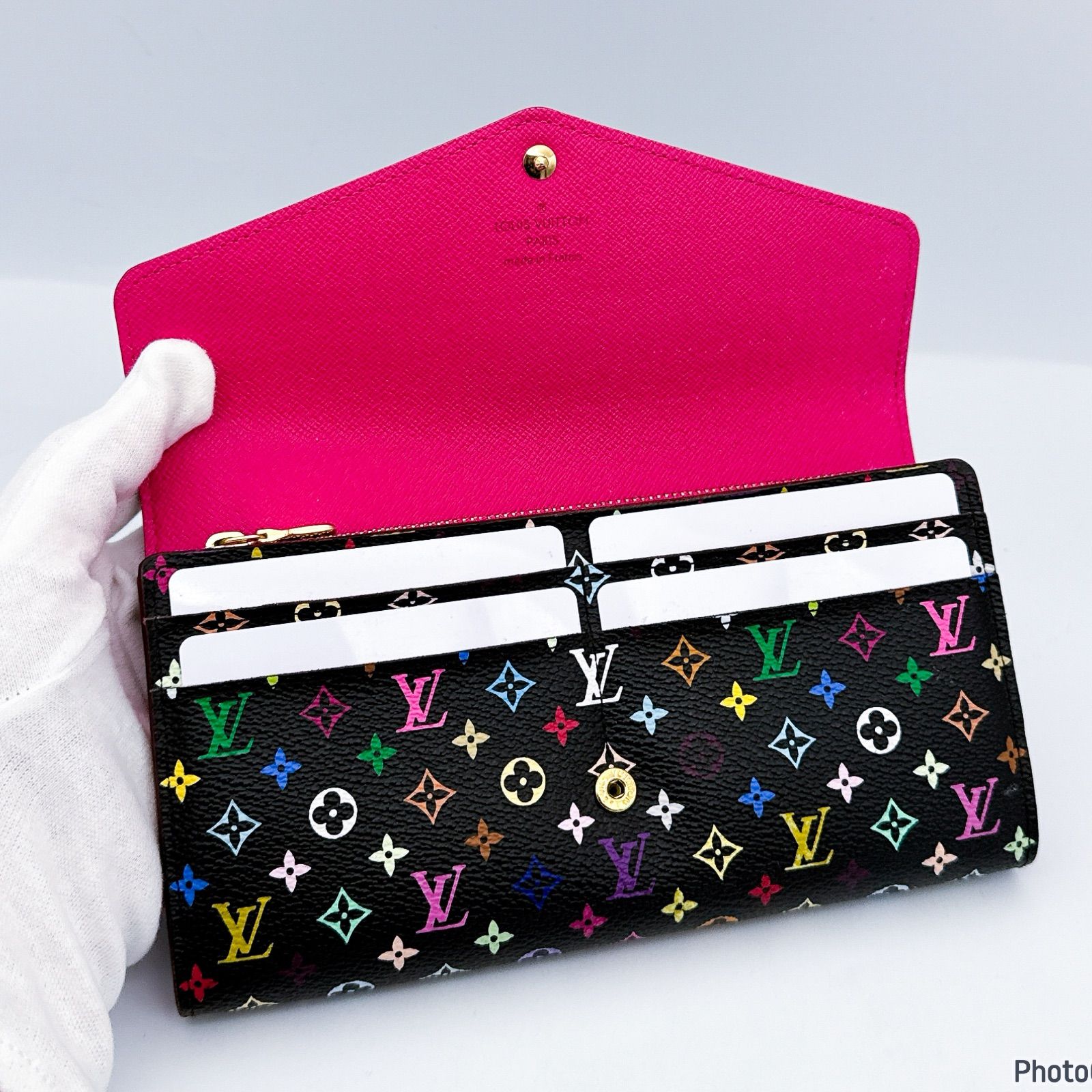 ルイヴィトン✨モノグラム マルチカラー✨新型 ポルトフォイユ サラ