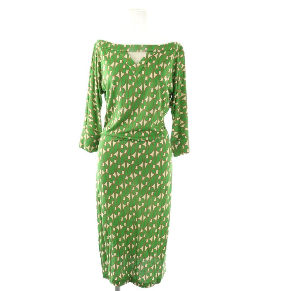 21作新品送料無料US6号ダイアンフォンファステンバーグフローラルワンピース長袖 ダイアンフォンファステンバーグ DIANE von FURSTENBERG 総柄