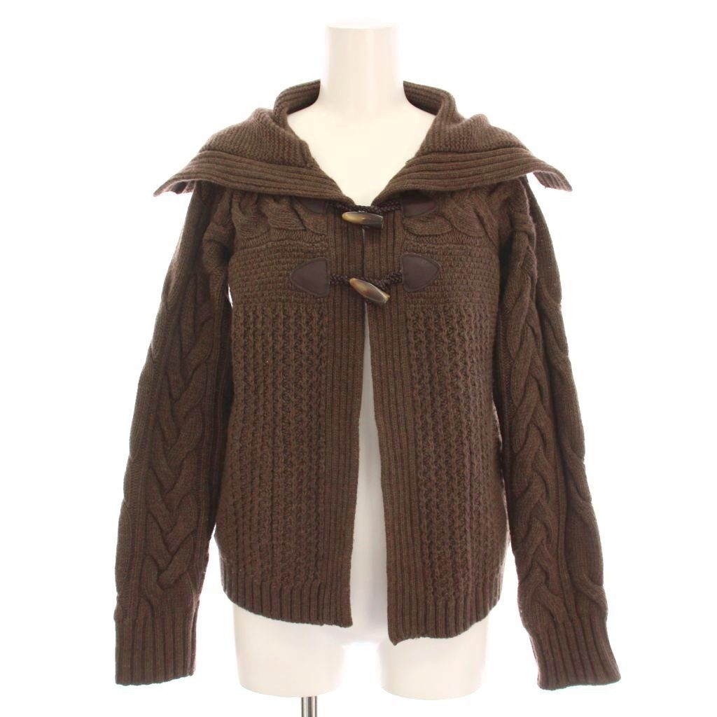 マックスマーラ ウィークエンドライン MAX MARA WEEKEND LINE カーディガン ニット 長袖 ウール S ブラウン YM