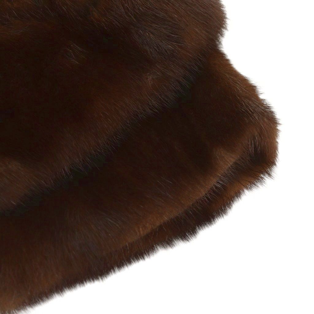日本製　ダークブラウン ミンク　ミドル丈　ファーコート　ROTINY ロティニー ROTINY 毛皮コート ファーコート ミドル丈 ミンク アウター