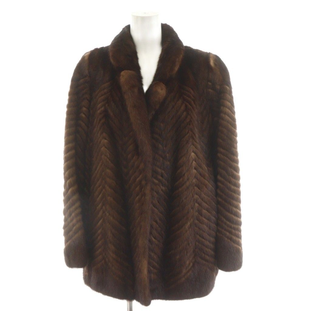 ROTINY ロティニー ダークミンク ファーコート サイズ11 ダークブラウン ロティニー ROTINY 毛皮コート ファーコート ミドル丈 ミンク アウター