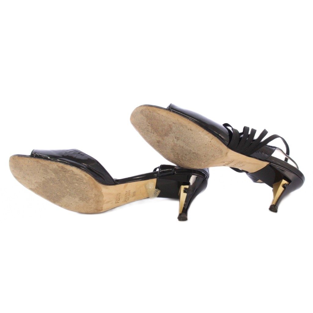 フェンディ FENDI ストラップサンダル スクエアトゥ ハイヒール