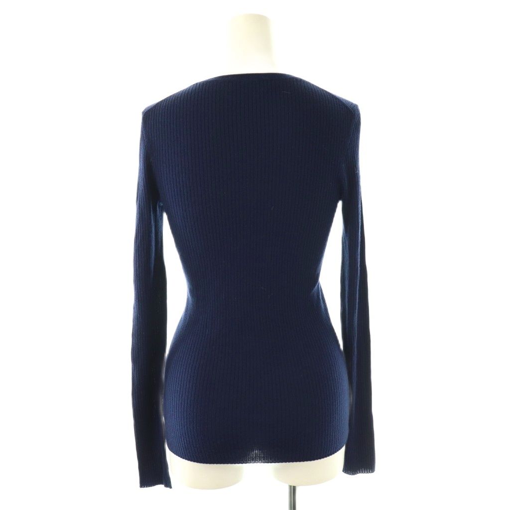 セオリー Theory ニット カットソー 長袖 リブ ウール S ネイビー /DO