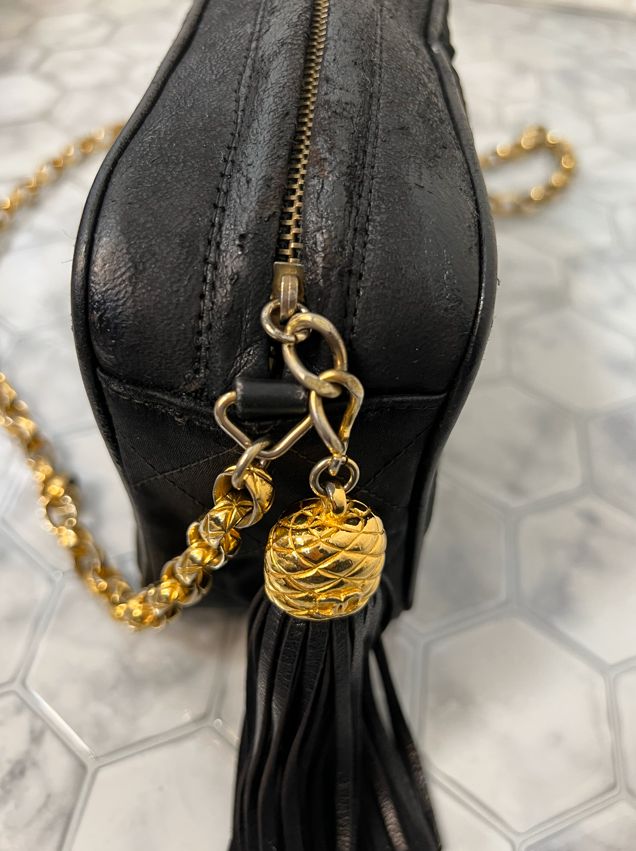 超美品】 シャネル マトラッセ フリンジ チェーンショルダー #179