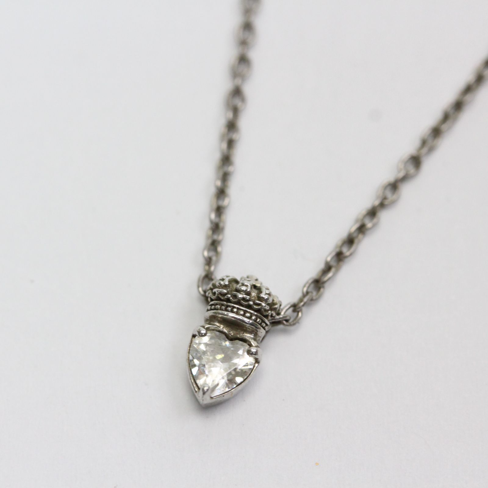 608)Justin Davis ジャスティンデイビス ハート 王冠 ネックレス