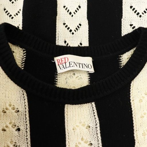 レッド ヴァレンティノ RED VALENTINO レースニットストライプ