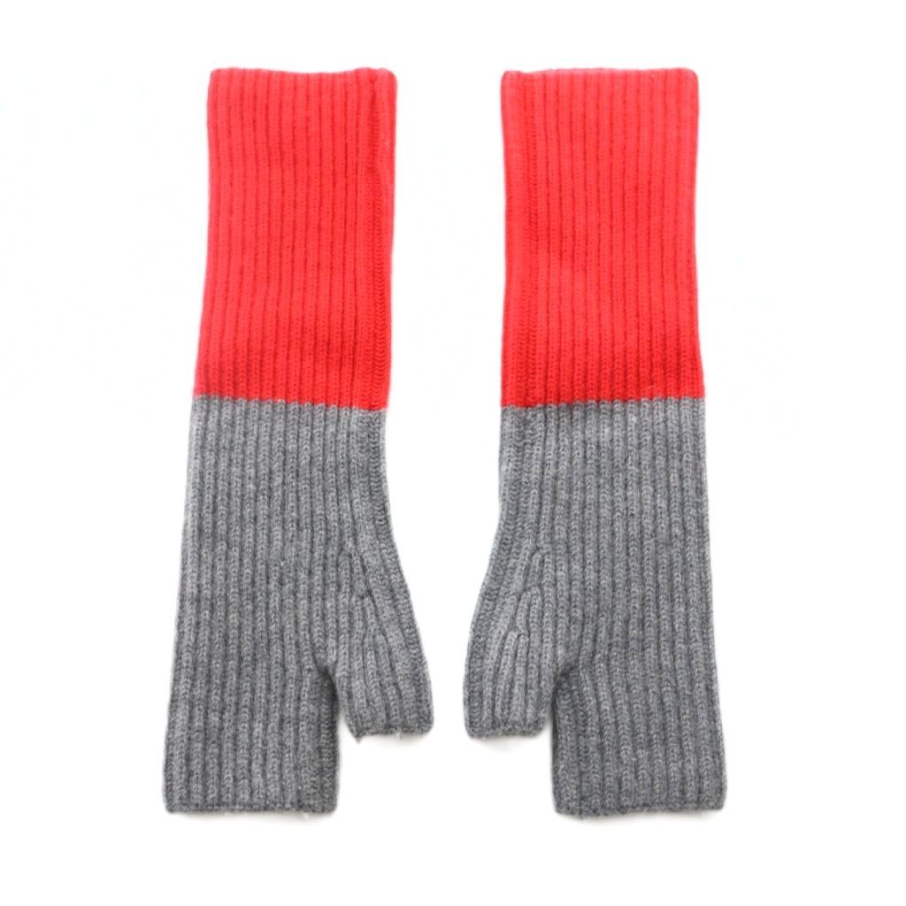 ナゴンスタンス nagonstans アームウォーマー 手袋 バイカラー グレー