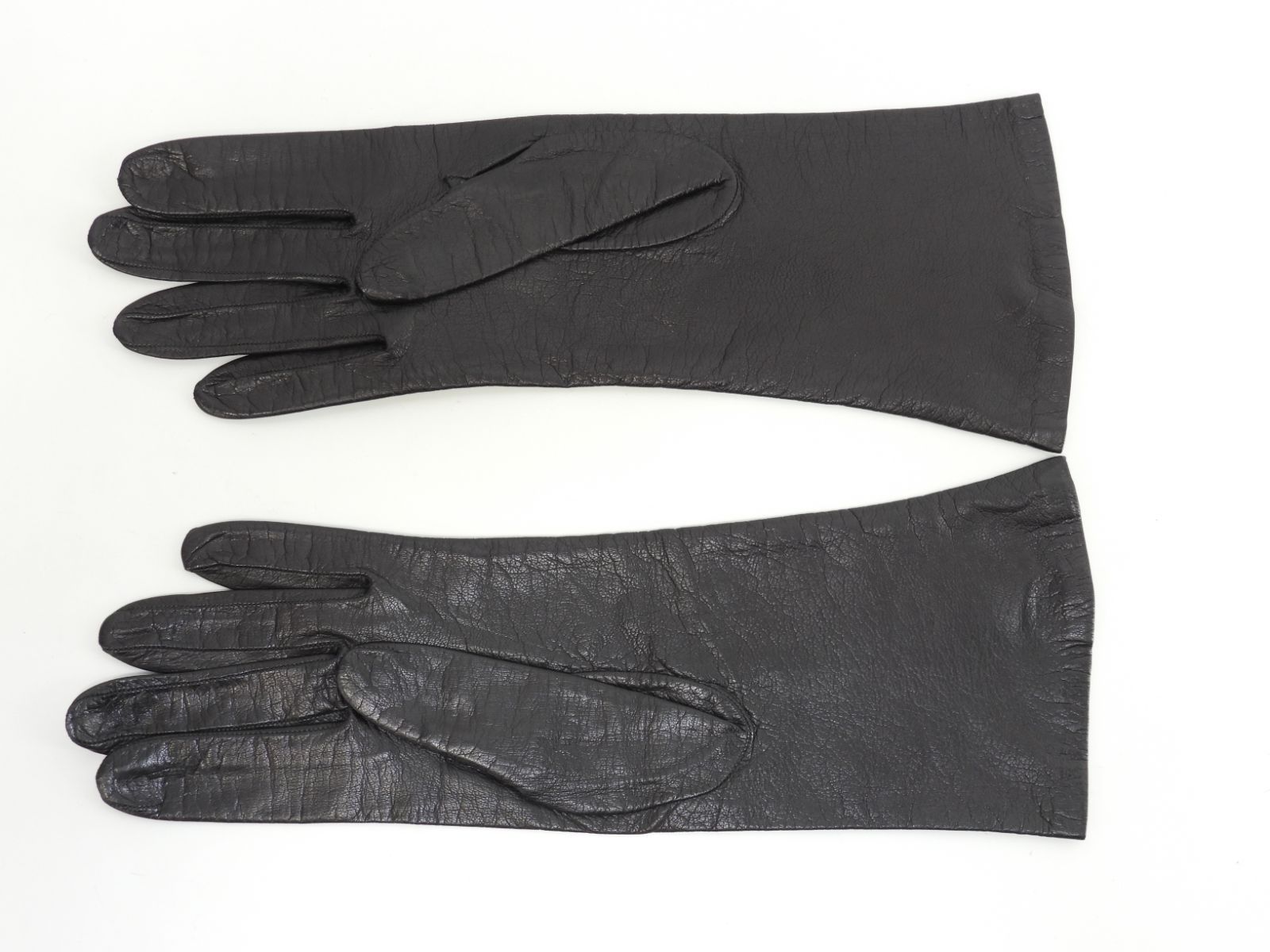 エルメス グローブ ラムスキンレザー 黒 レディース 手袋 ガンツ 薄手