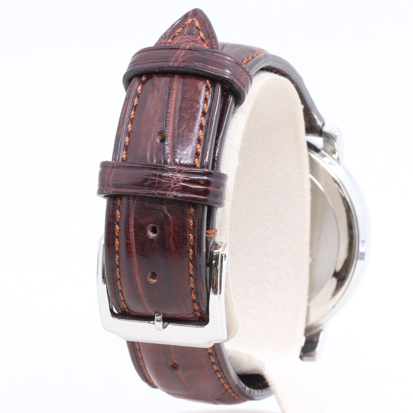 SEIKO セイコー CREDOR クレドール 手巻き SS パワーリザーブ 4 S 79-0020 メンズ 腕時計 シルバー文字盤