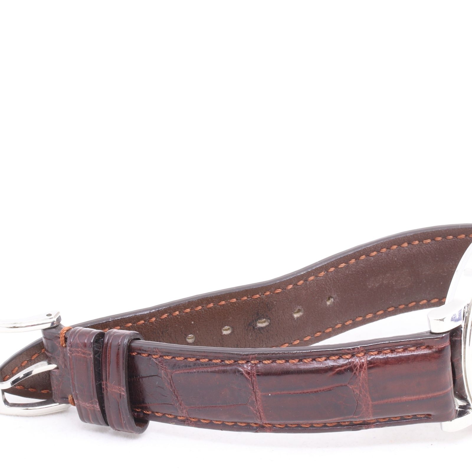  SEIKO セイコー CREDOR クレドール 手巻き SS パワーリザーブ 4 S 79 0020 メンズ 腕時計 シルバー文字盤 レザーベルト 時計