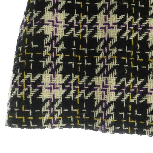 miumiu ミュウミュウ　ウールツイードニットスカート　ヴァージンウール ミュウミュウ miumiu ツイードニットスカート ミニ 台形 チェック