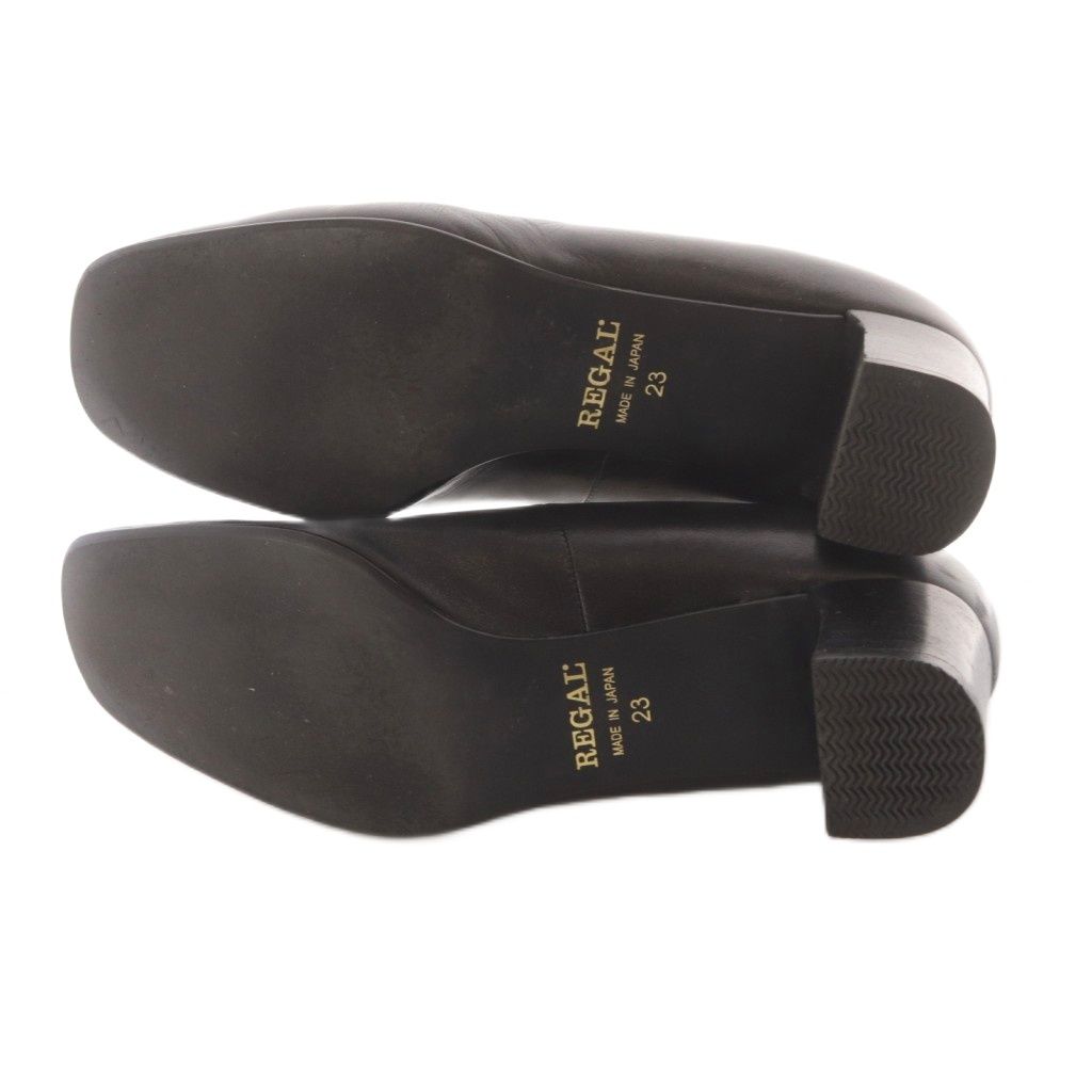 REGAL リーガル　パンプス　フラット　本革　黒　スクエアトゥ　23cm リーガル REGAL レザー パンプス スクエアトゥ 23cm 黒 - メルカリ